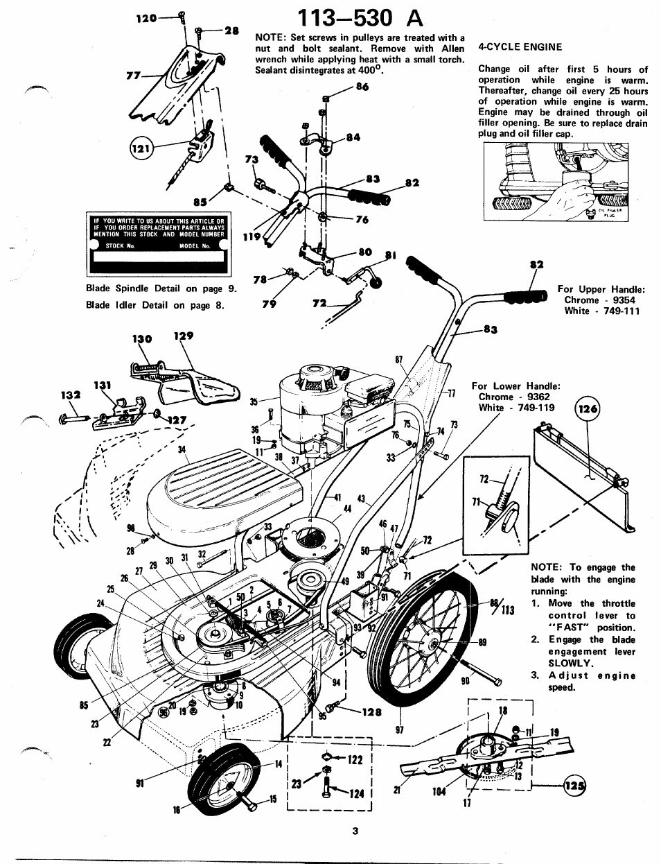 530 a | Bolens 113-530 A User Manual | Page 3 / 12