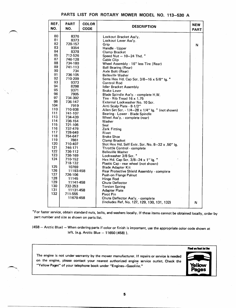Bolens 113-530 A User Manual | Page 5 / 12