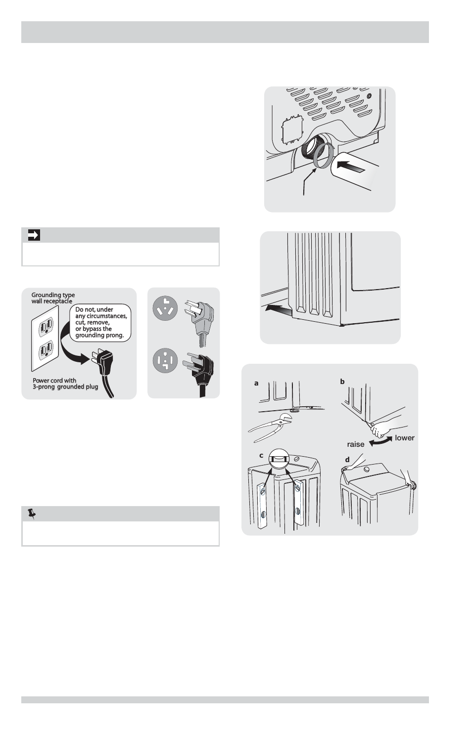 Installation instructions, Important | FRIGIDAIRE FFRG1001PW User Manual | Page 16 / 60