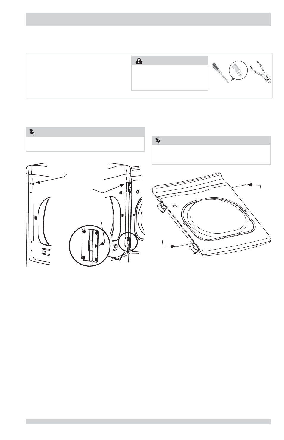 Reversing door, Warning | FRIGIDAIRE FFRG1001PW User Manual | Page 17 / 60