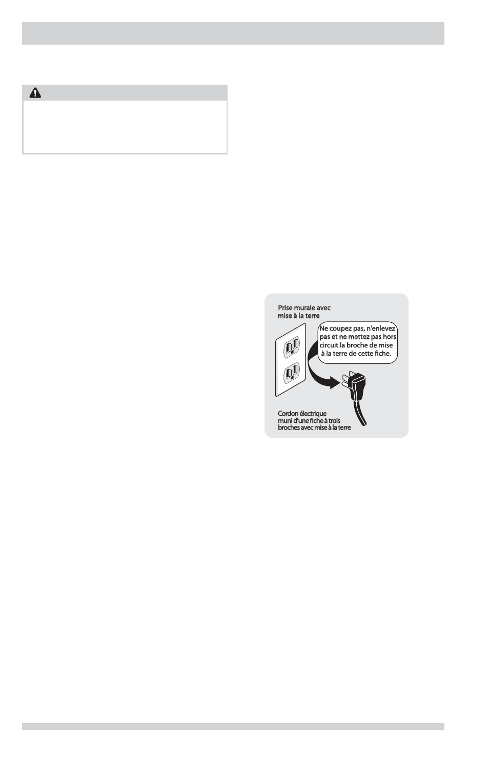 Instructions d’installation, Avertissement | FRIGIDAIRE FFRG1001PW User Manual | Page 32 / 60