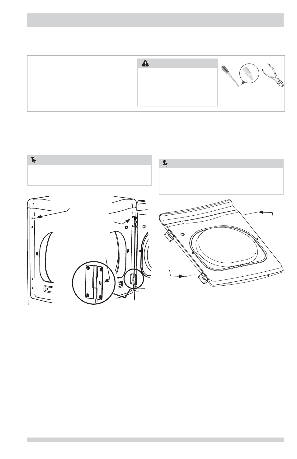 Inversion de la porte, Remarque, Avertissement | FRIGIDAIRE FFRG1001PW User Manual | Page 37 / 60