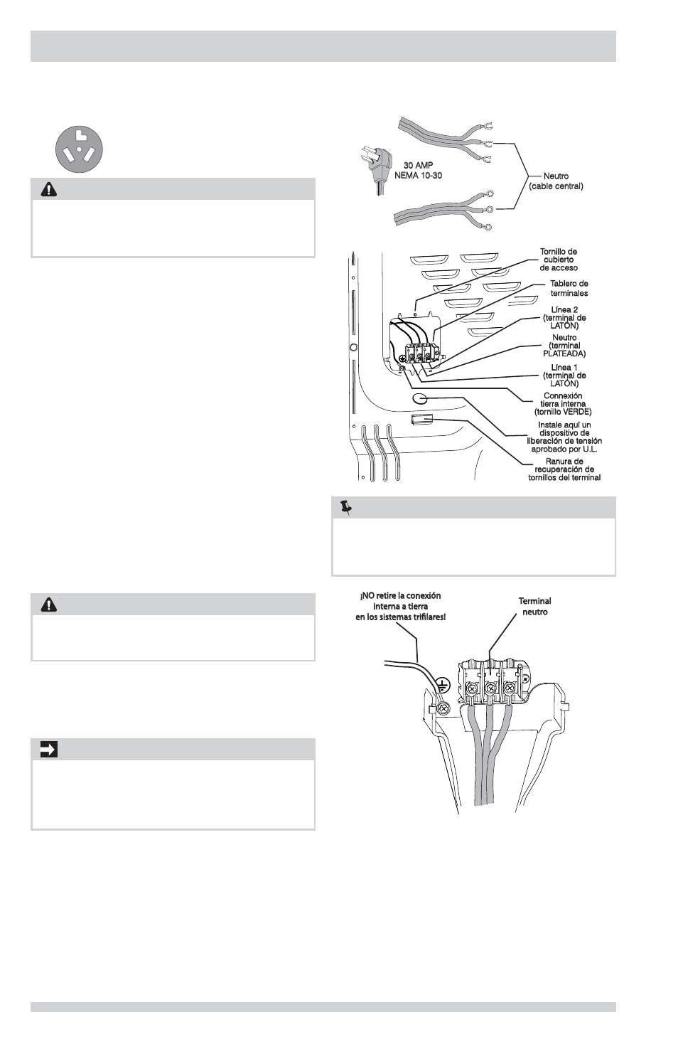 Instrucciones de instalación, Advertencia, Importante | Nota | FRIGIDAIRE FFRG1001PW User Manual | Page 54 / 60