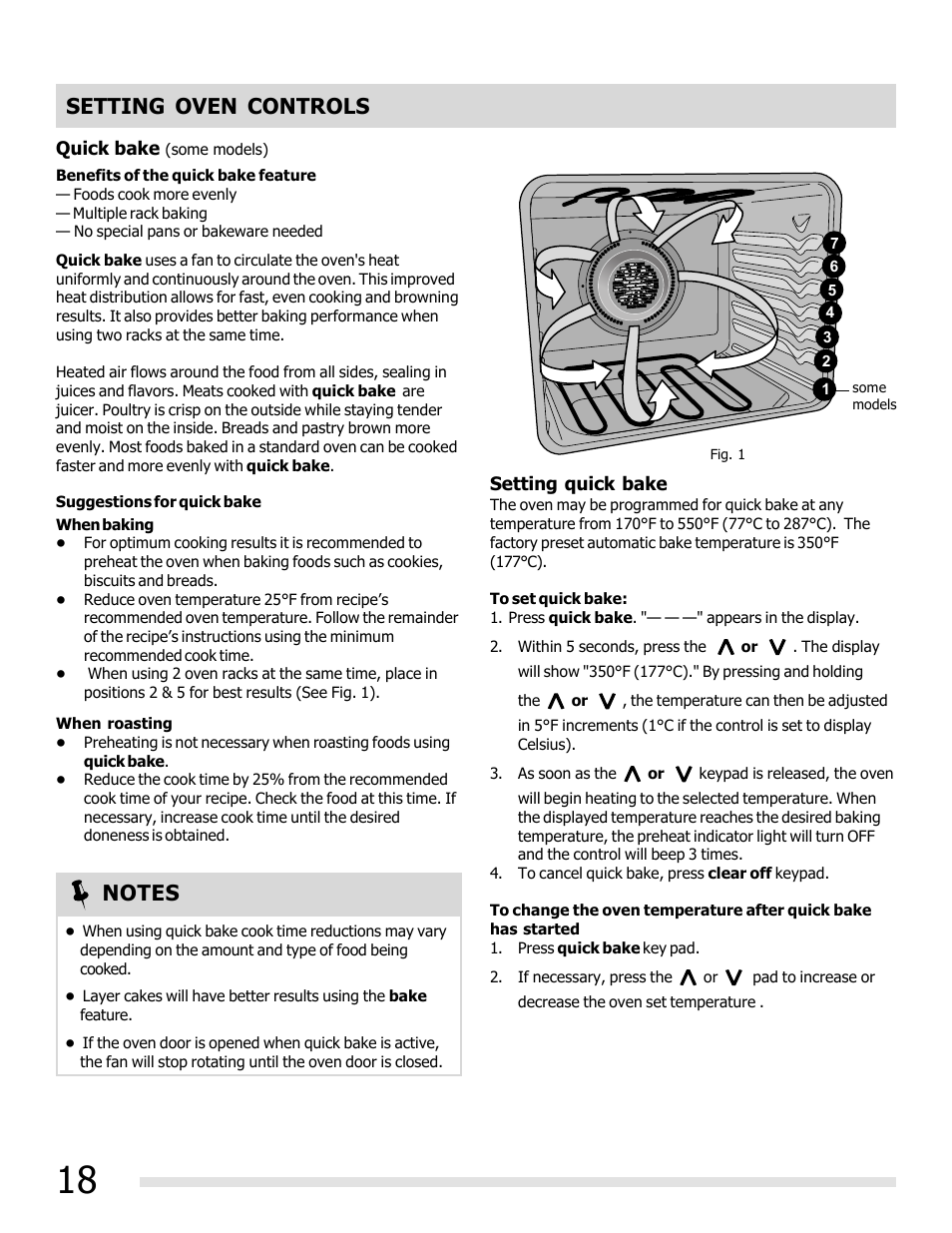 Setting oven controls | FRIGIDAIRE FFEF3019MS User Manual | Page 18 / 32