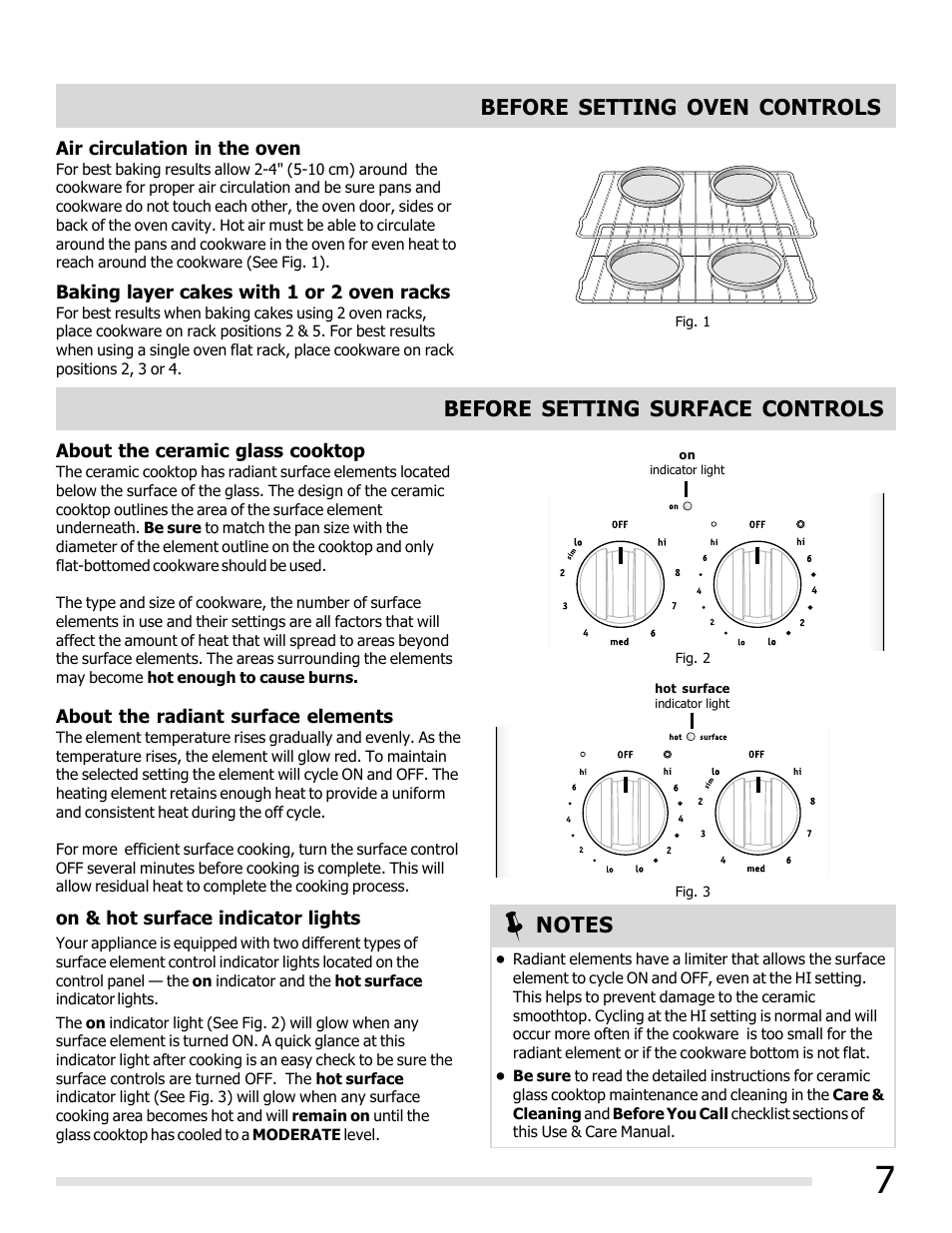 Before setting surface controls | FRIGIDAIRE FFEF3019MS User Manual | Page 7 / 32