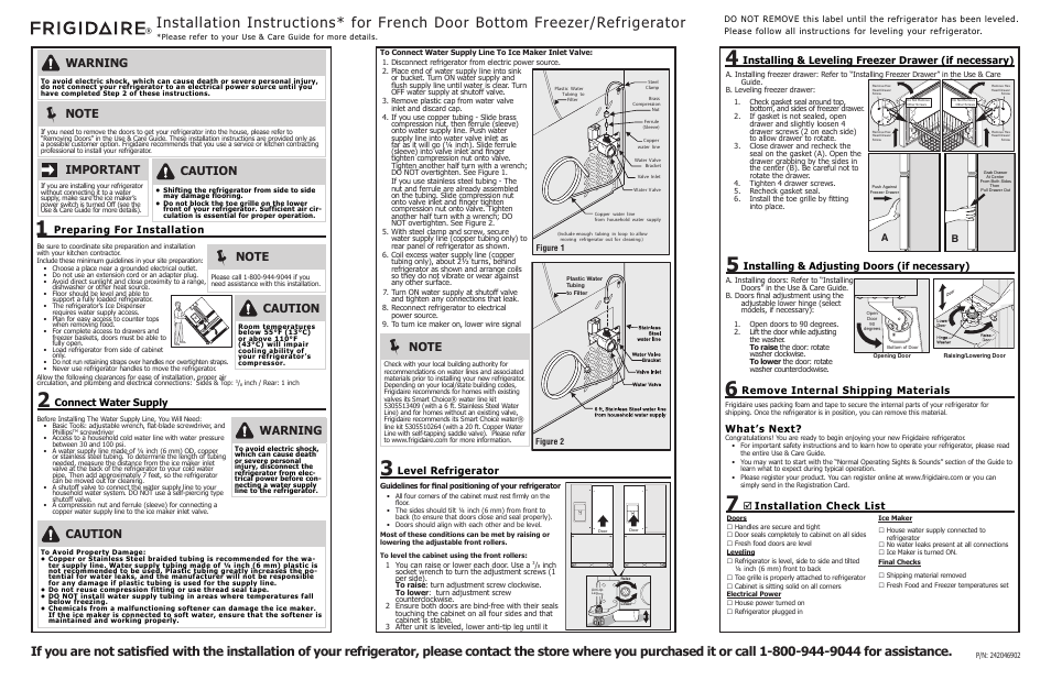 FRIGIDAIRE FGUB2642LF User Manual | 1 page