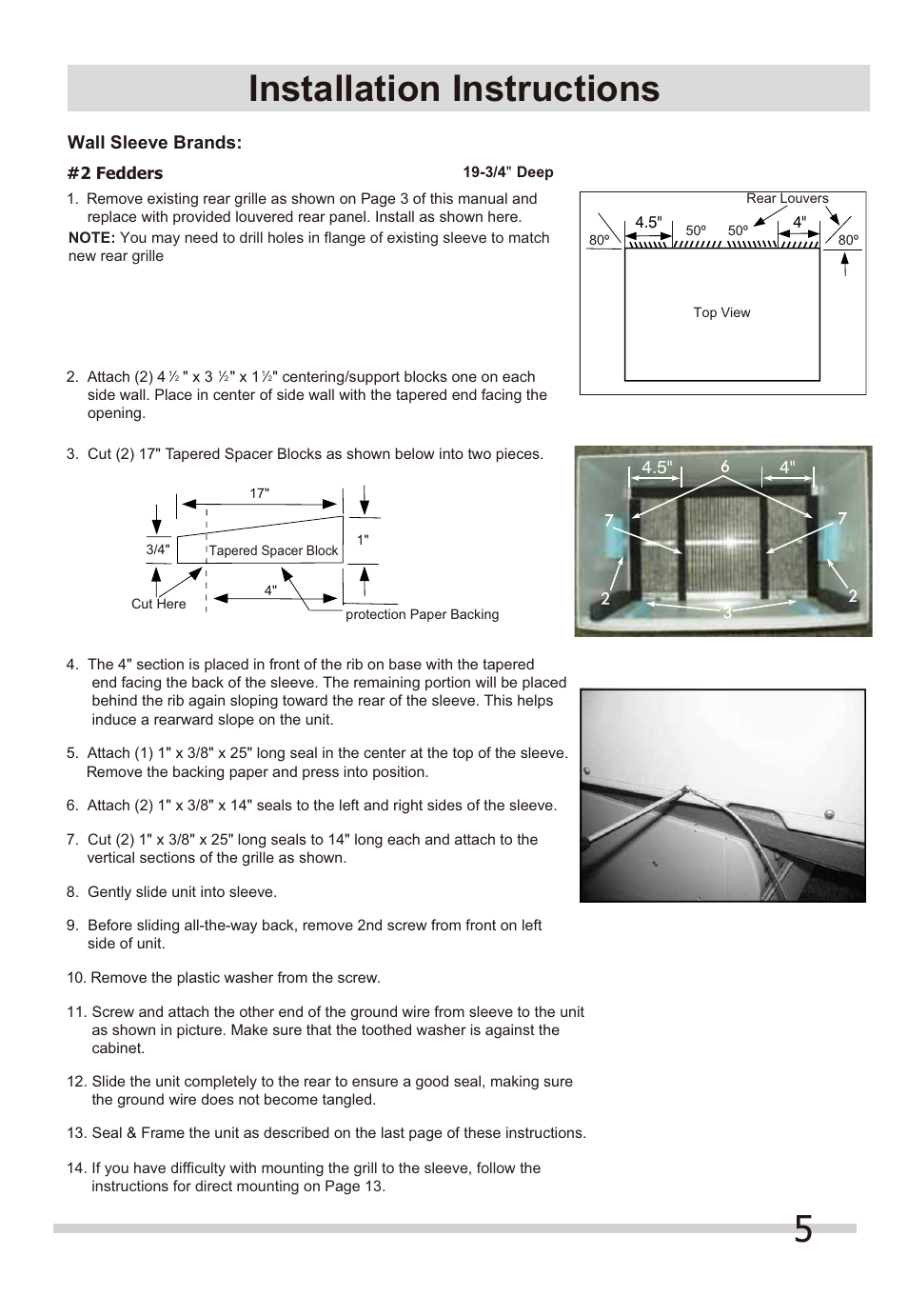 Installation instructions | FRIGIDAIRE FFTH1022Q2 User Manual | Page 5 / 14