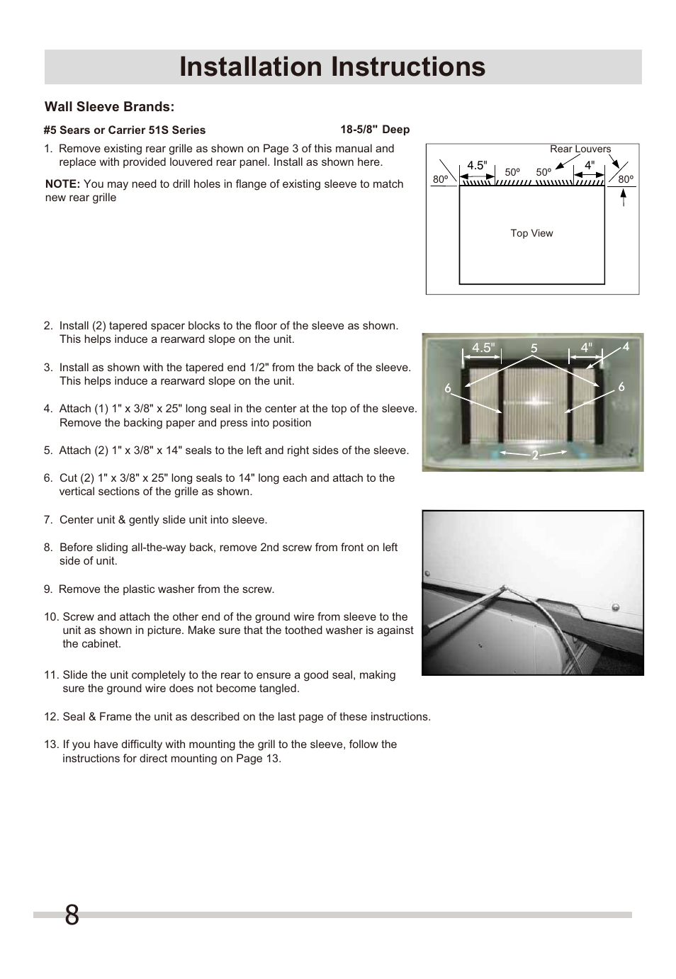 Installation instructions | FRIGIDAIRE FFTH1022Q2 User Manual | Page 8 / 14