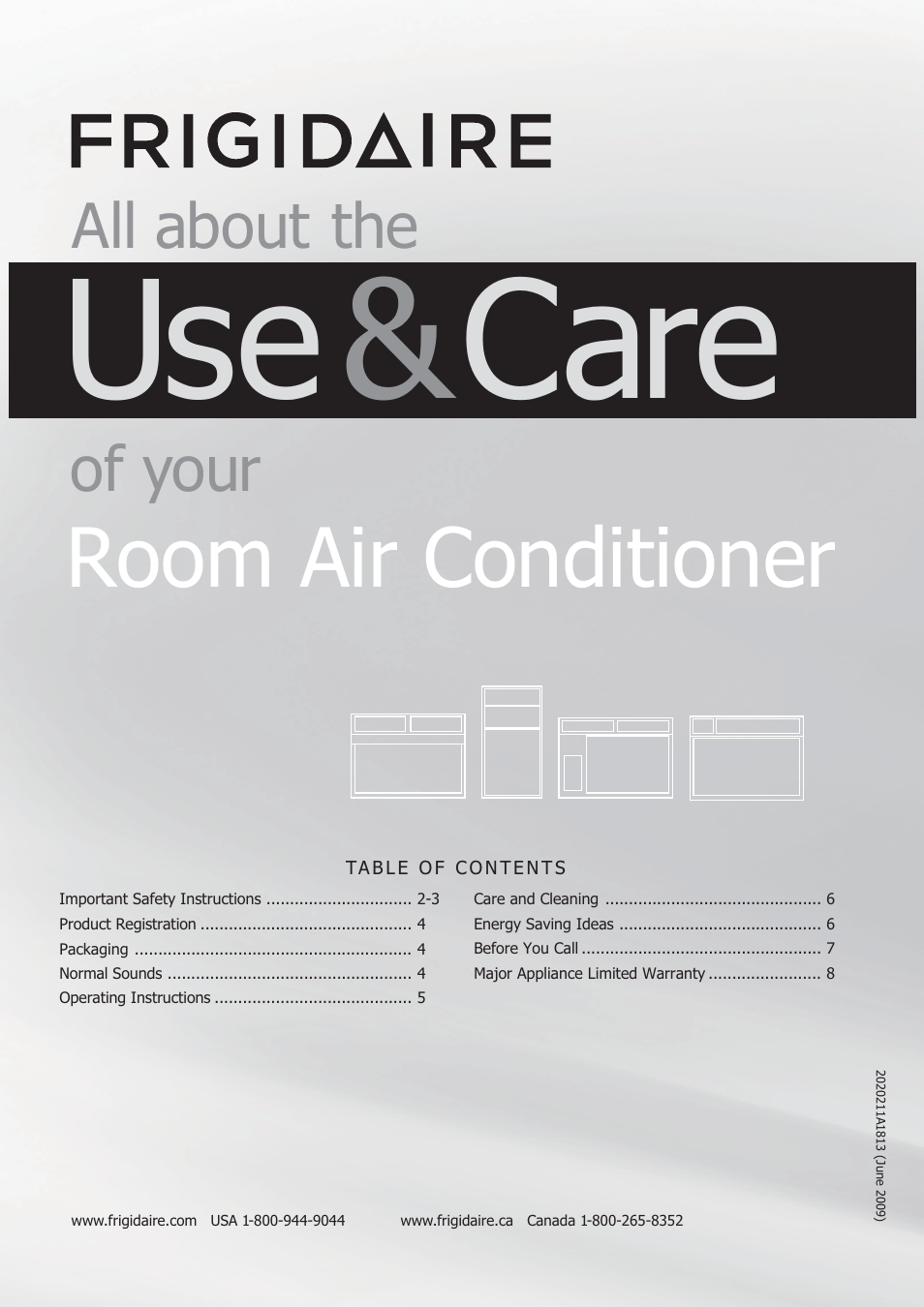 FRIGIDAIRE FRA052XT7 User Manual | 8 pages