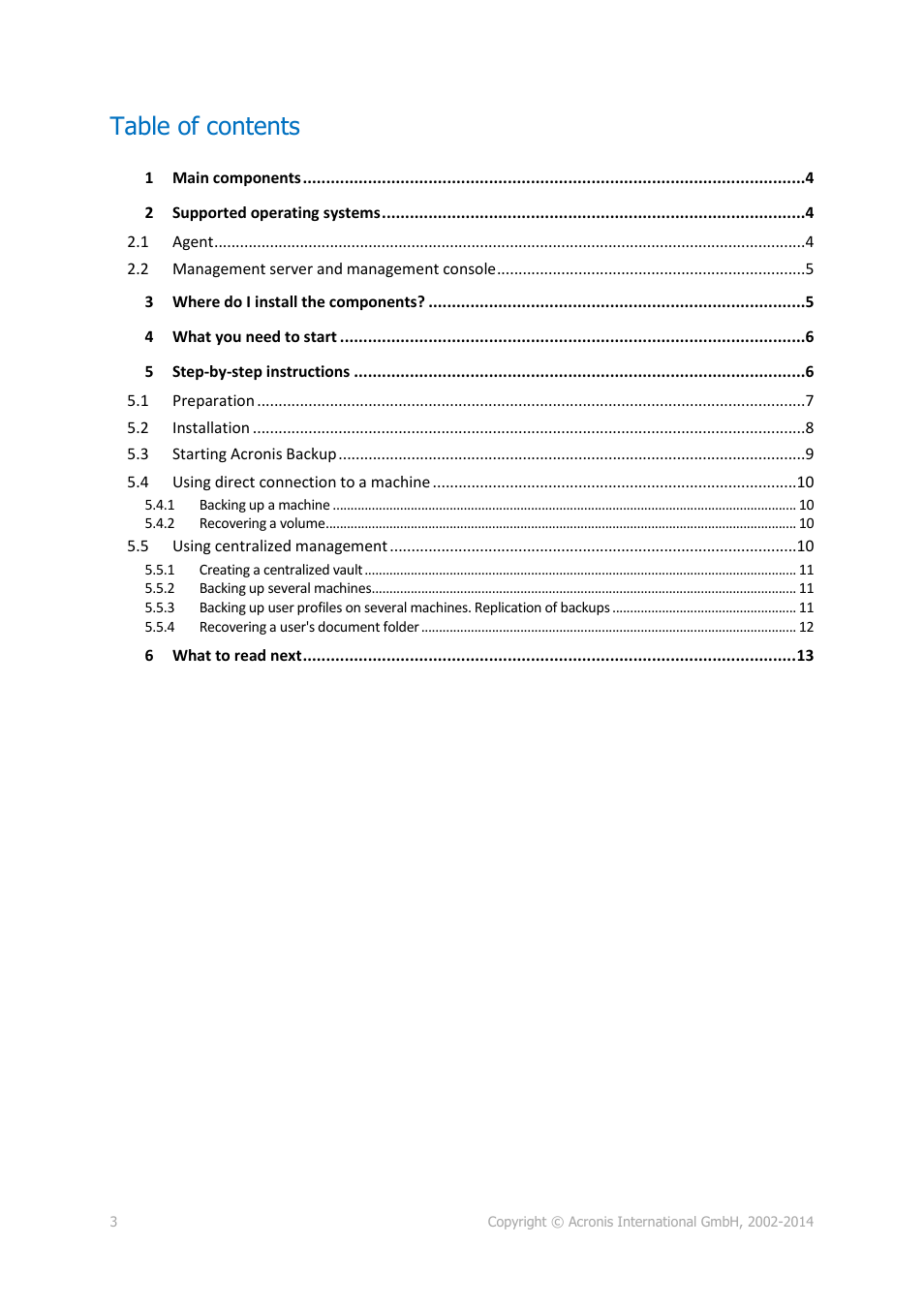 Acronis Backup for Windows Server Essentials - Quick Start Guide User Manual | Page 3 / 13