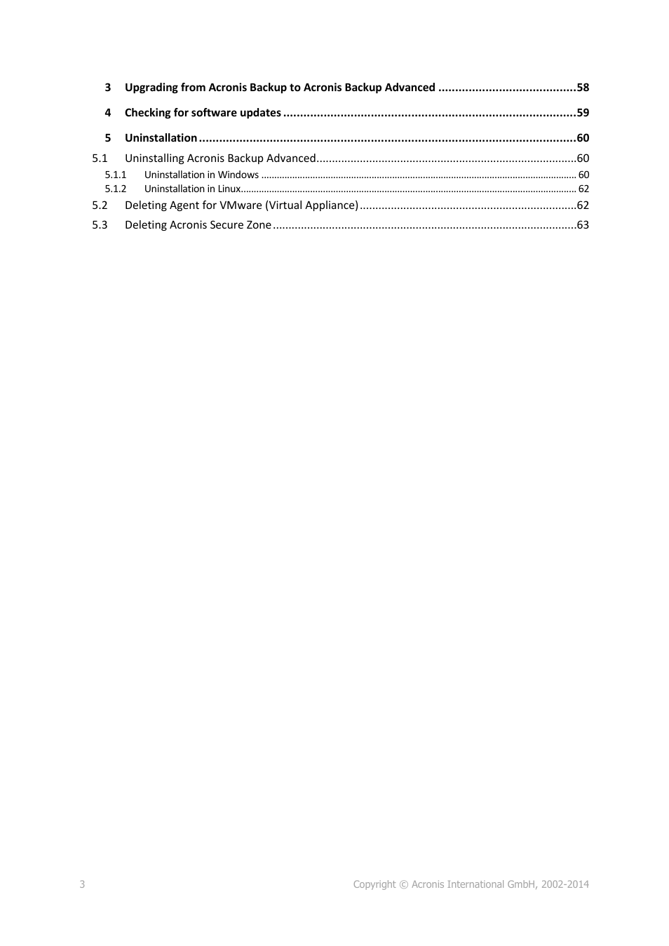 Acronis Backup for Windows Server Essentials - Installation Guide User Manual | Page 3 / 64