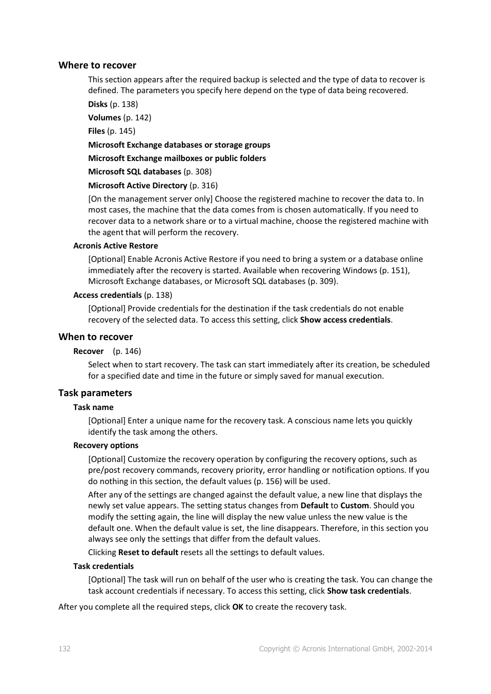 Acronis Backup for Windows Server Essentials - User Guide User Manual | Page 132 / 442
