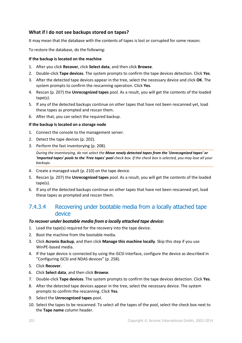 Acronis Backup for Windows Server Essentials - User Guide User Manual | Page 201 / 442