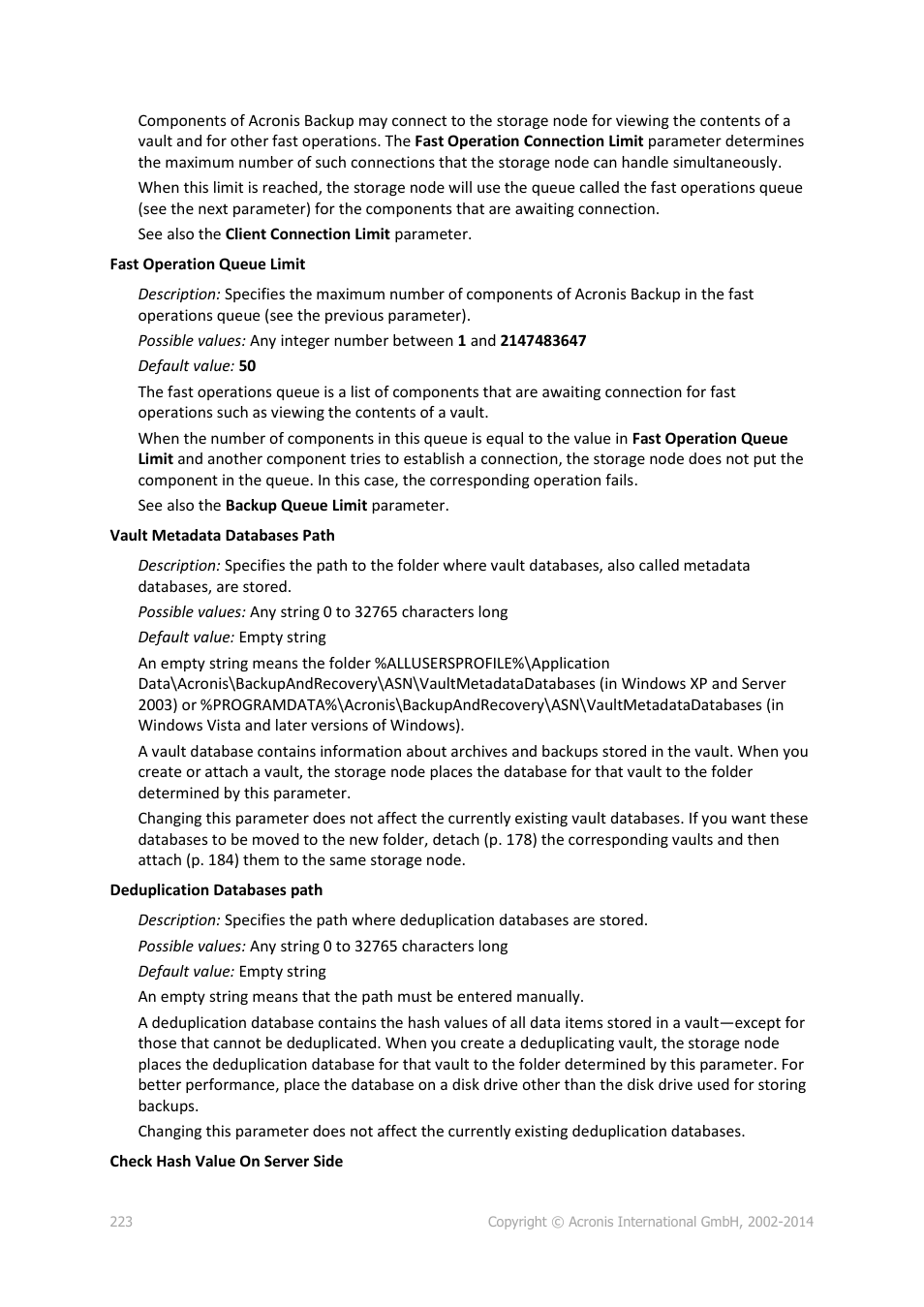 Acronis Backup for Windows Server Essentials - User Guide User Manual | Page 223 / 442