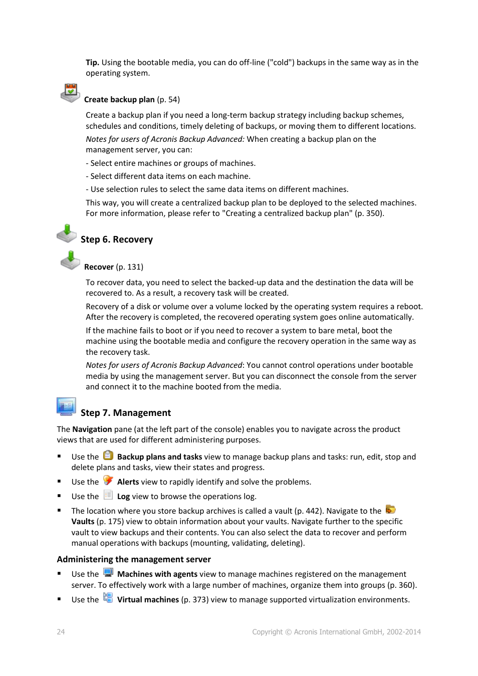 Acronis Backup for Windows Server Essentials - User Guide User Manual | Page 24 / 442