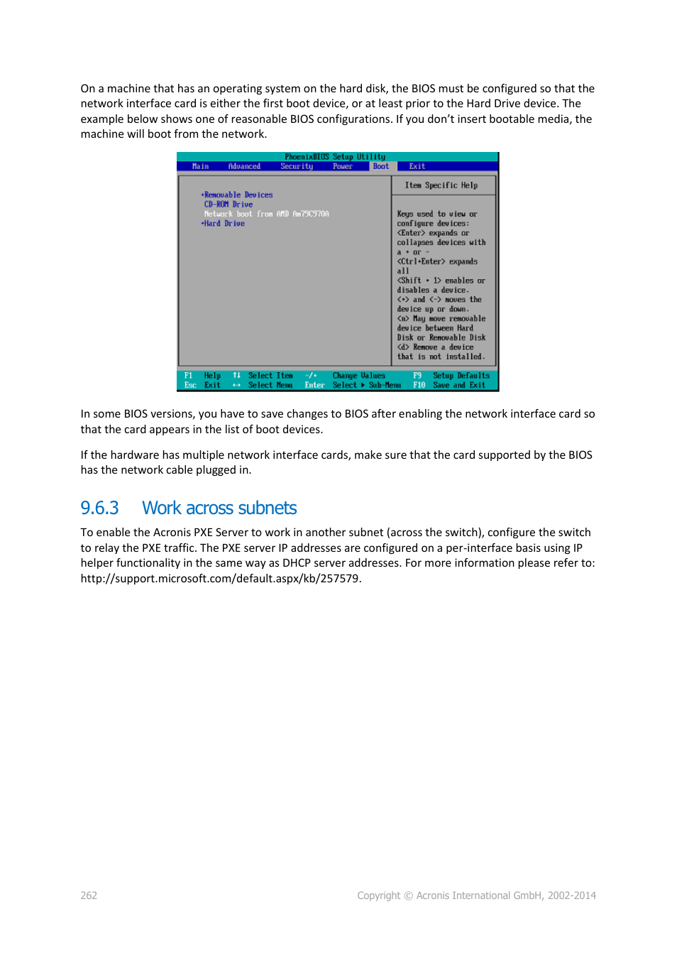 3 work across subnets, Work across subnets | Acronis Backup for Windows Server Essentials - User Guide User Manual | Page 262 / 442