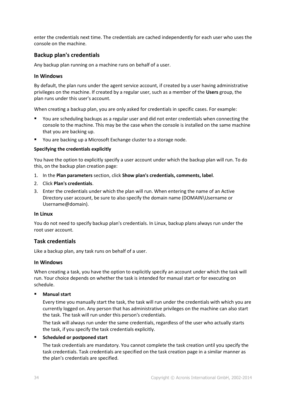 Acronis Backup for Windows Server Essentials - User Guide User Manual | Page 34 / 442