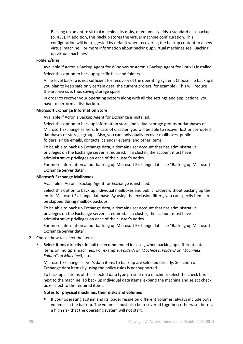 Acronis Backup for Windows Server Essentials - User Guide User Manual | Page 351 / 442
