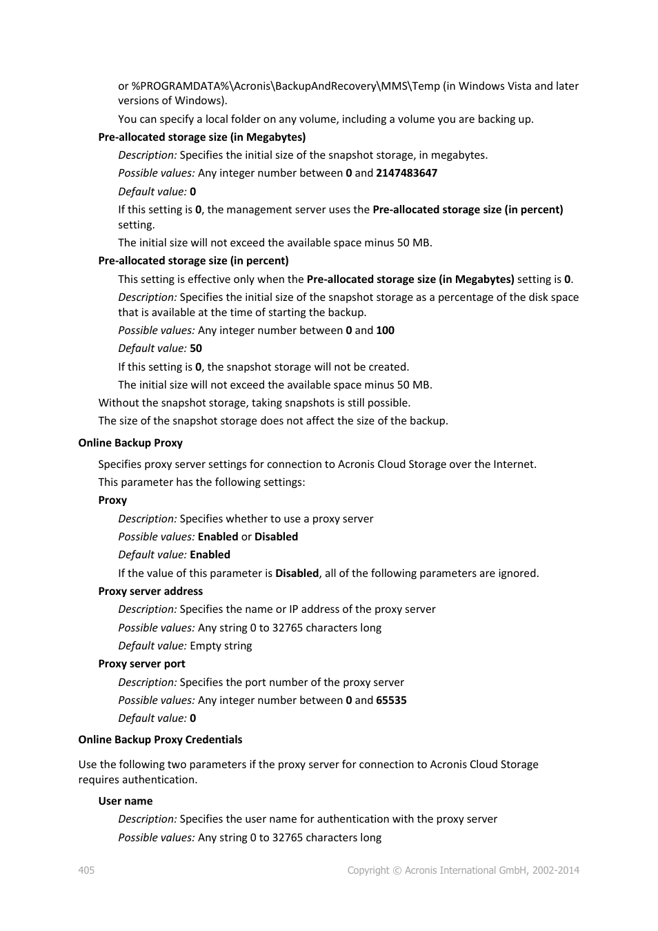 Acronis Backup for Windows Server Essentials - User Guide User Manual | Page 405 / 442