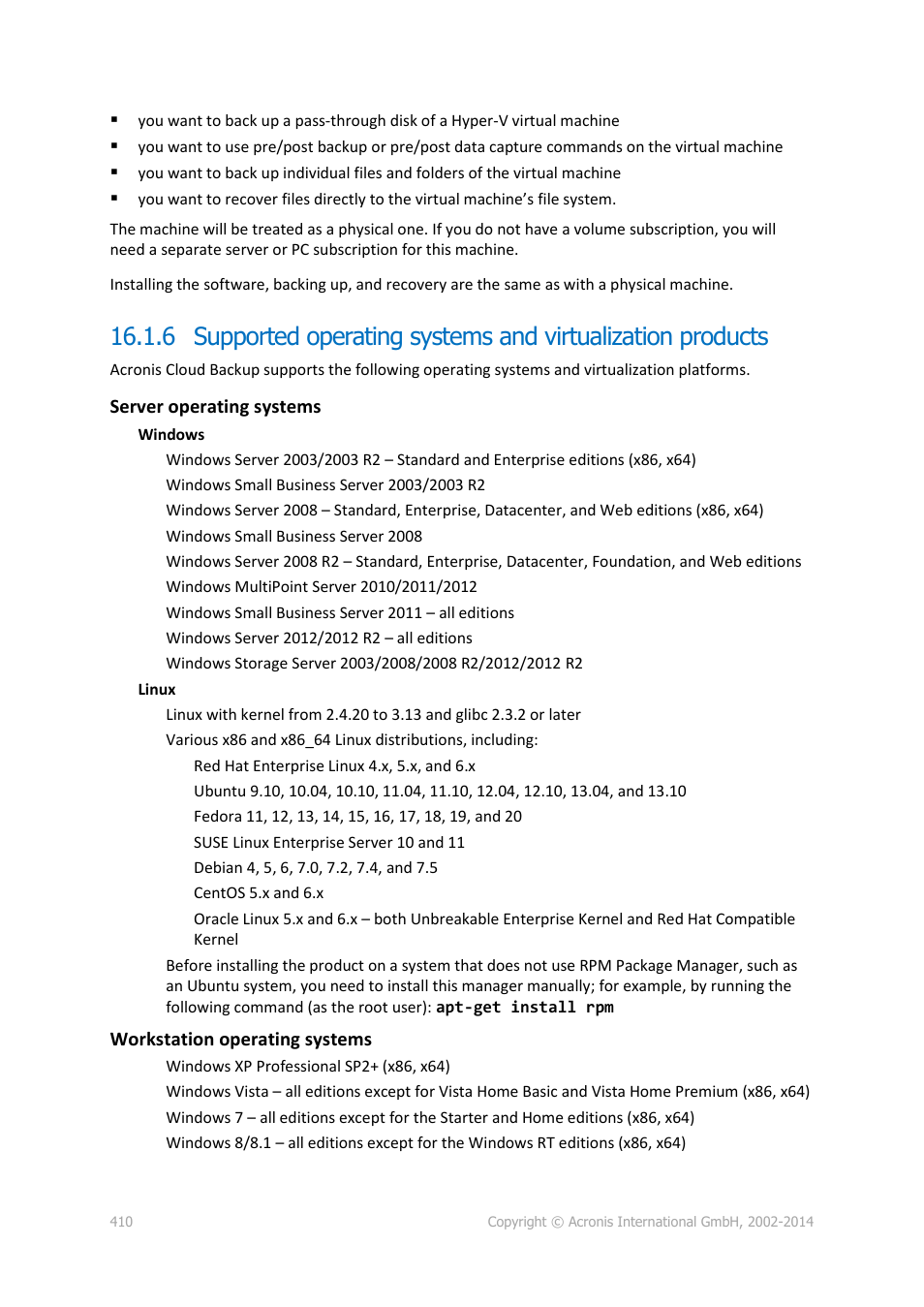 Acronis Backup for Windows Server Essentials - User Guide User Manual | Page 410 / 442