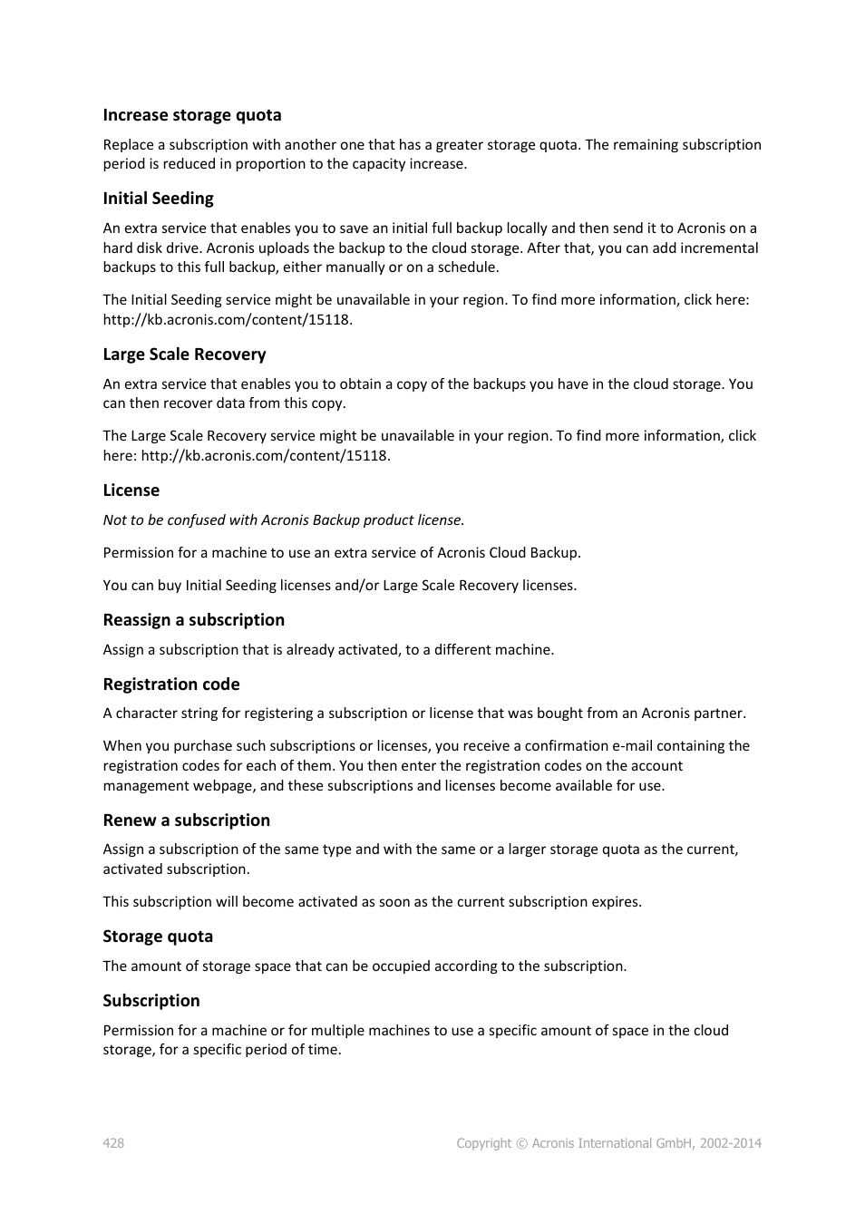 Acronis Backup for Windows Server Essentials - User Guide User Manual | Page 428 / 442