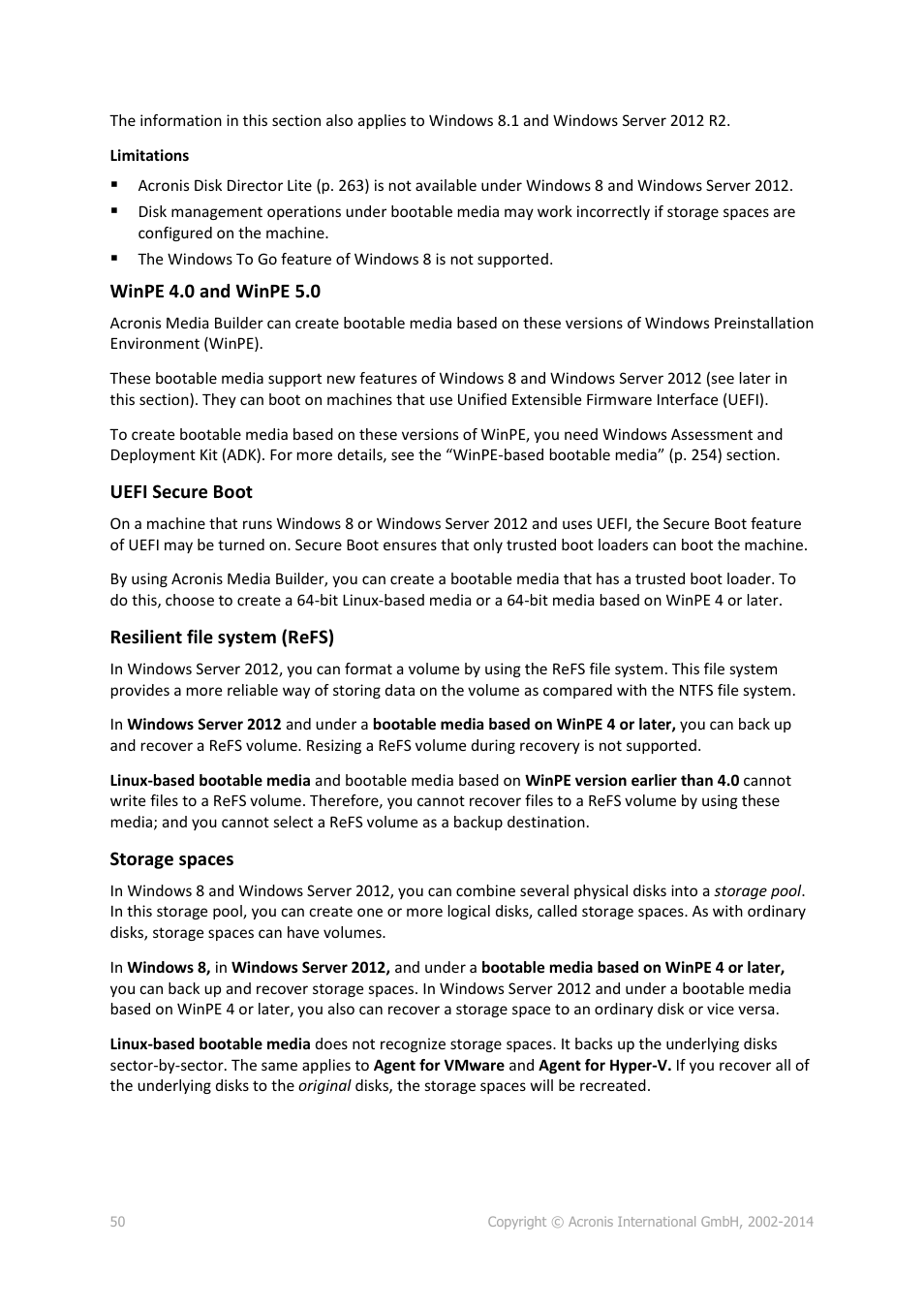 Acronis Backup for Windows Server Essentials - User Guide User Manual | Page 50 / 442