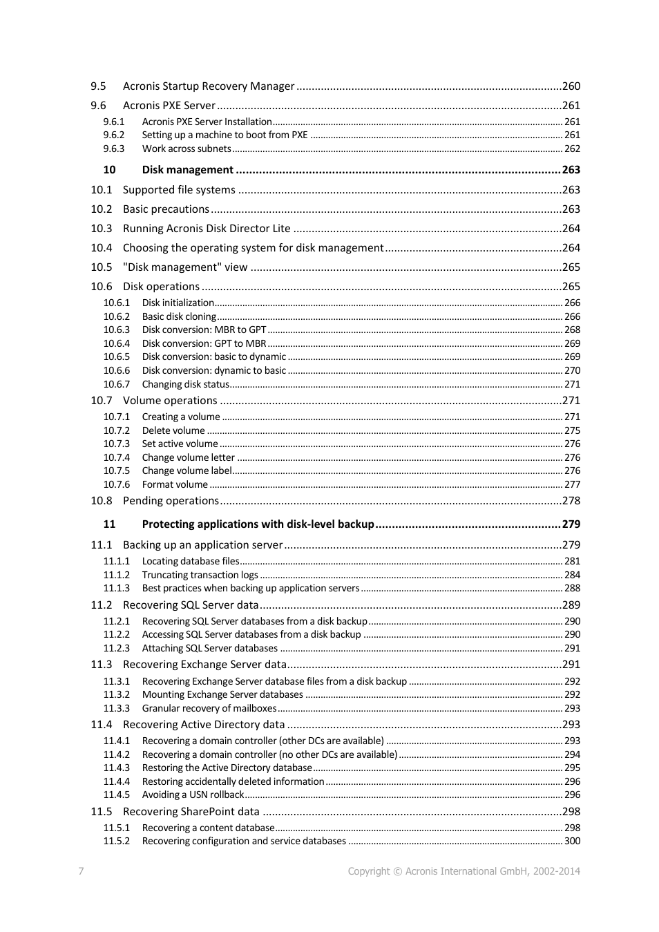 Acronis Backup for Windows Server Essentials - User Guide User Manual | Page 7 / 442
