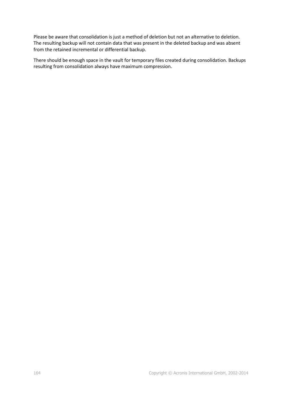Acronis Backup for Windows Server - User Guide User Manual | Page 164 / 269