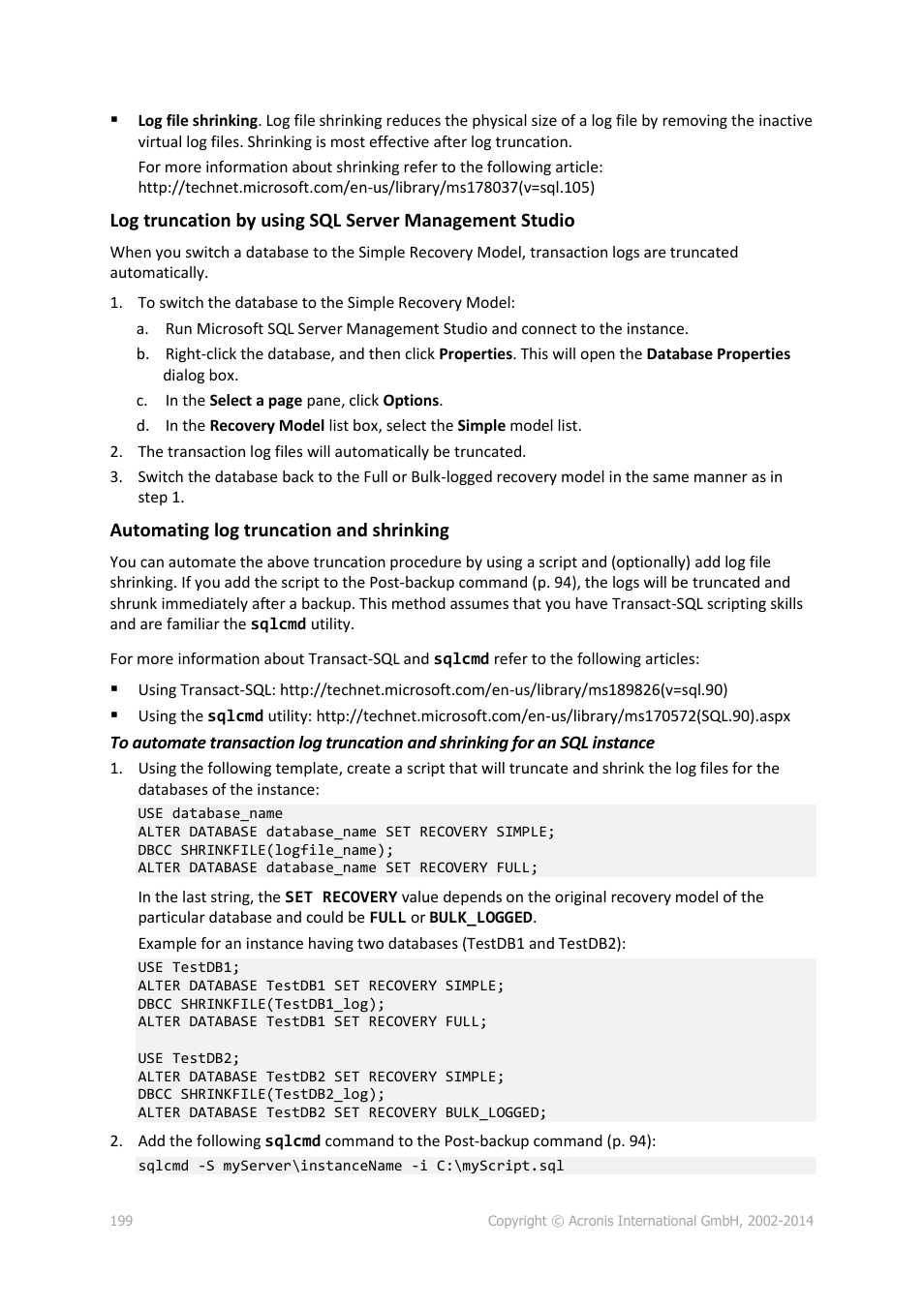 Acronis Backup for Windows Server - User Guide User Manual | Page 199 / 269