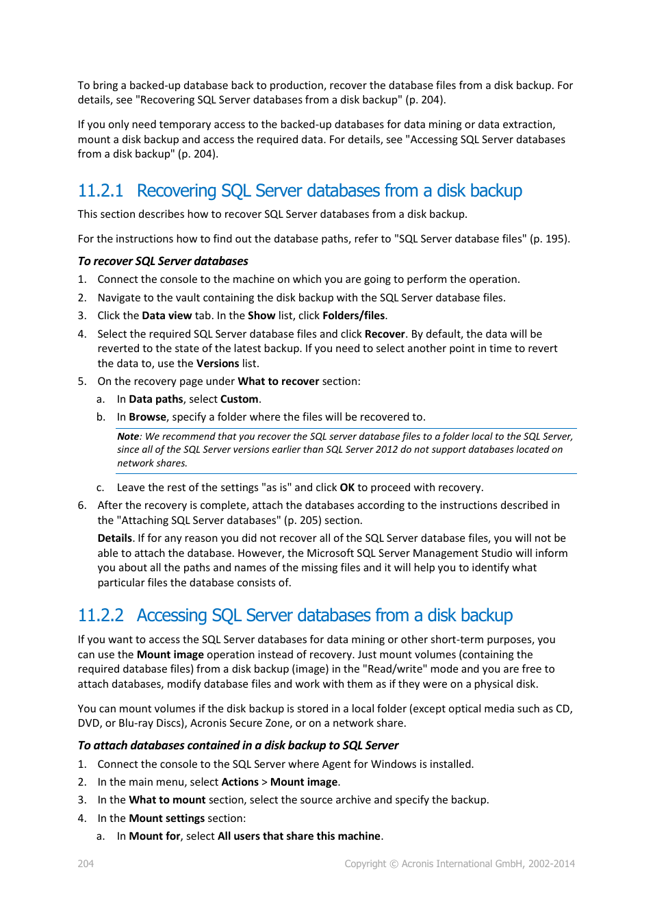 Acronis Backup for Windows Server - User Guide User Manual | Page 204 / 269