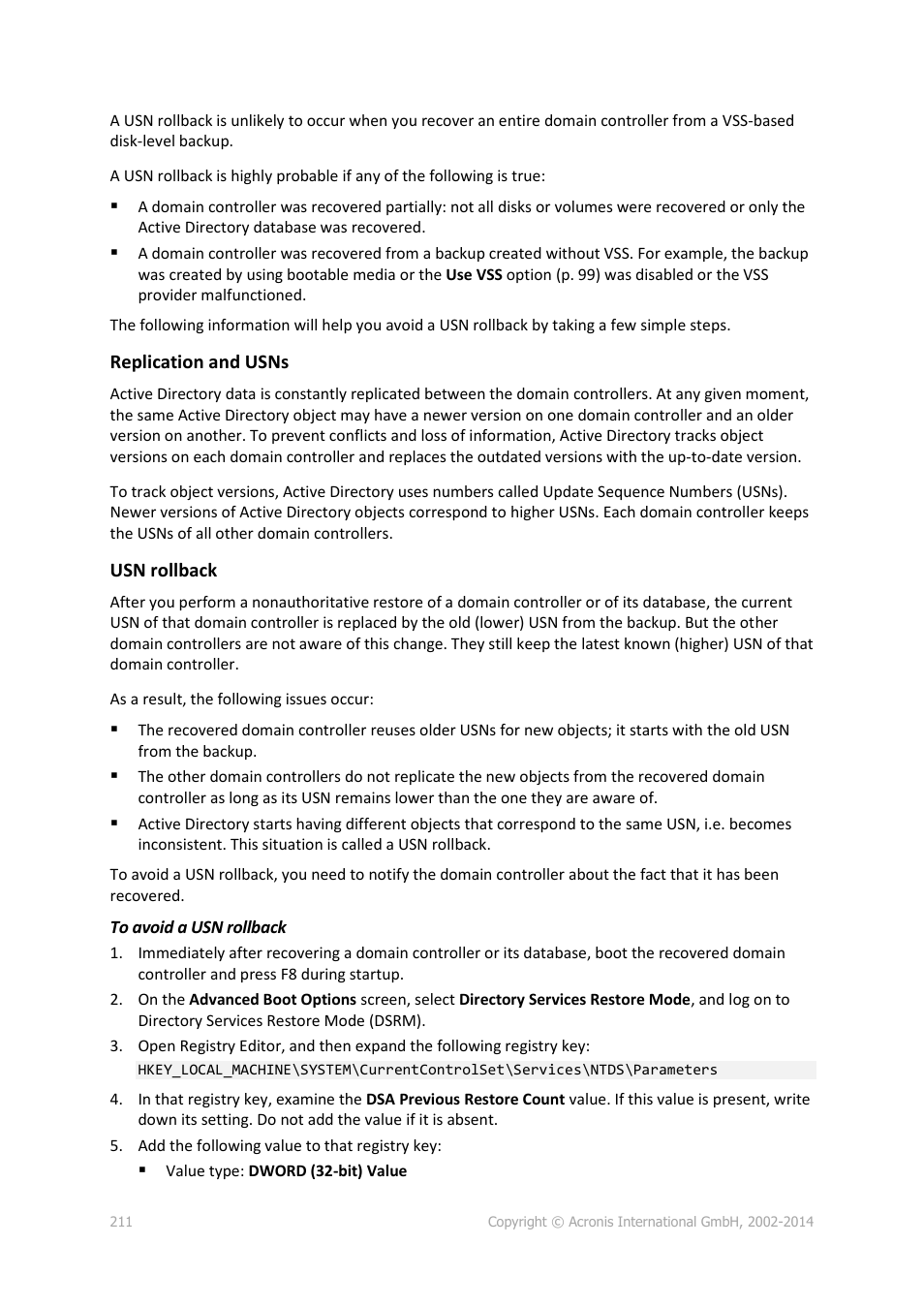 Acronis Backup for Windows Server - User Guide User Manual | Page 211 / 269