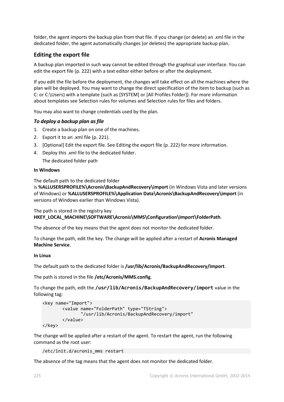 Acronis Backup for Windows Server - User Guide User Manual | Page 225 / 269
