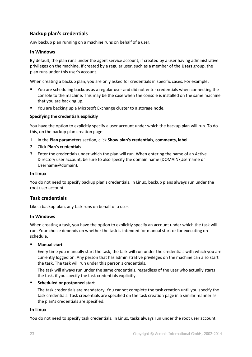 Acronis Backup for Windows Server - User Guide User Manual | Page 23 / 269