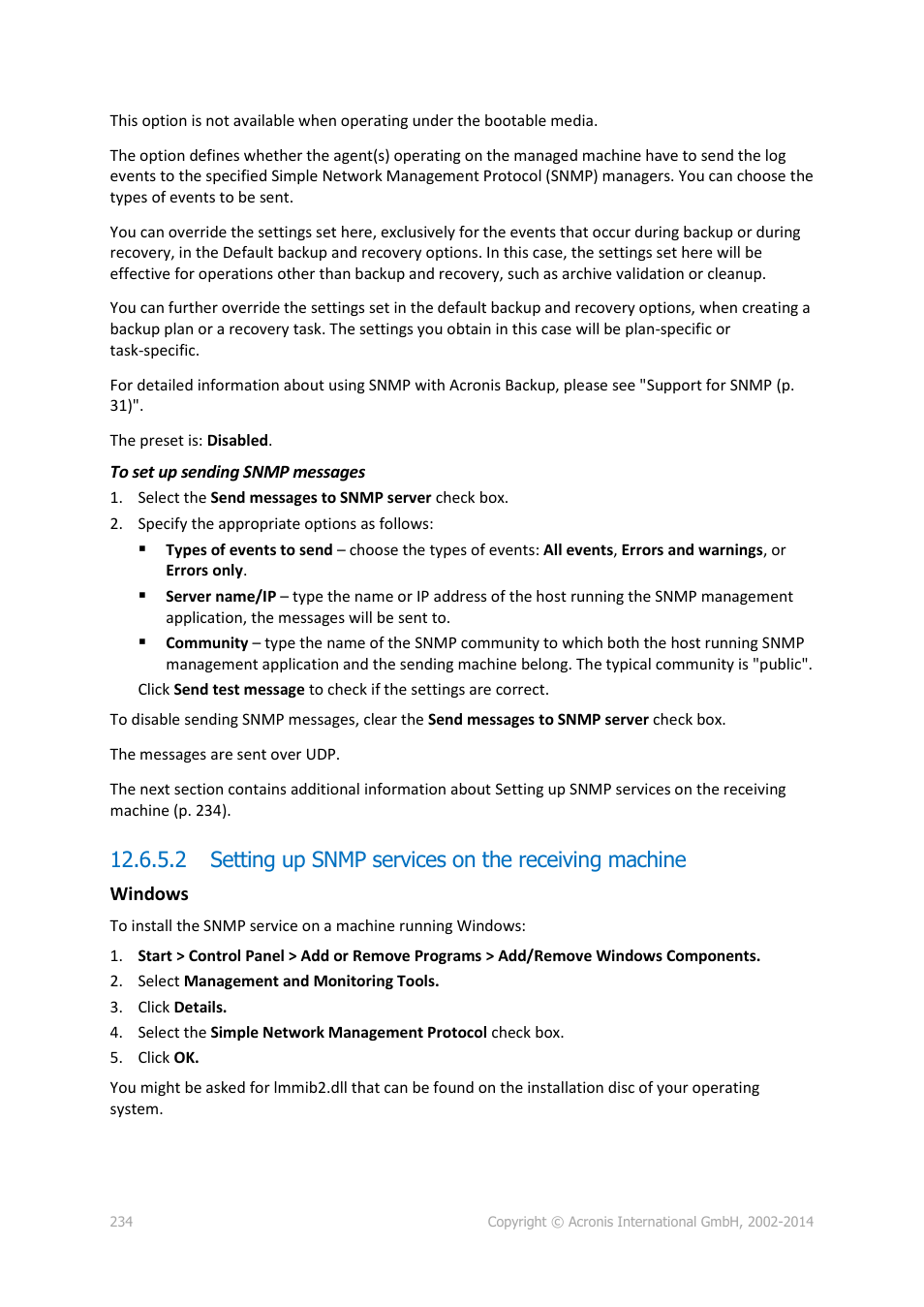 Acronis Backup for Windows Server - User Guide User Manual | Page 234 / 269
