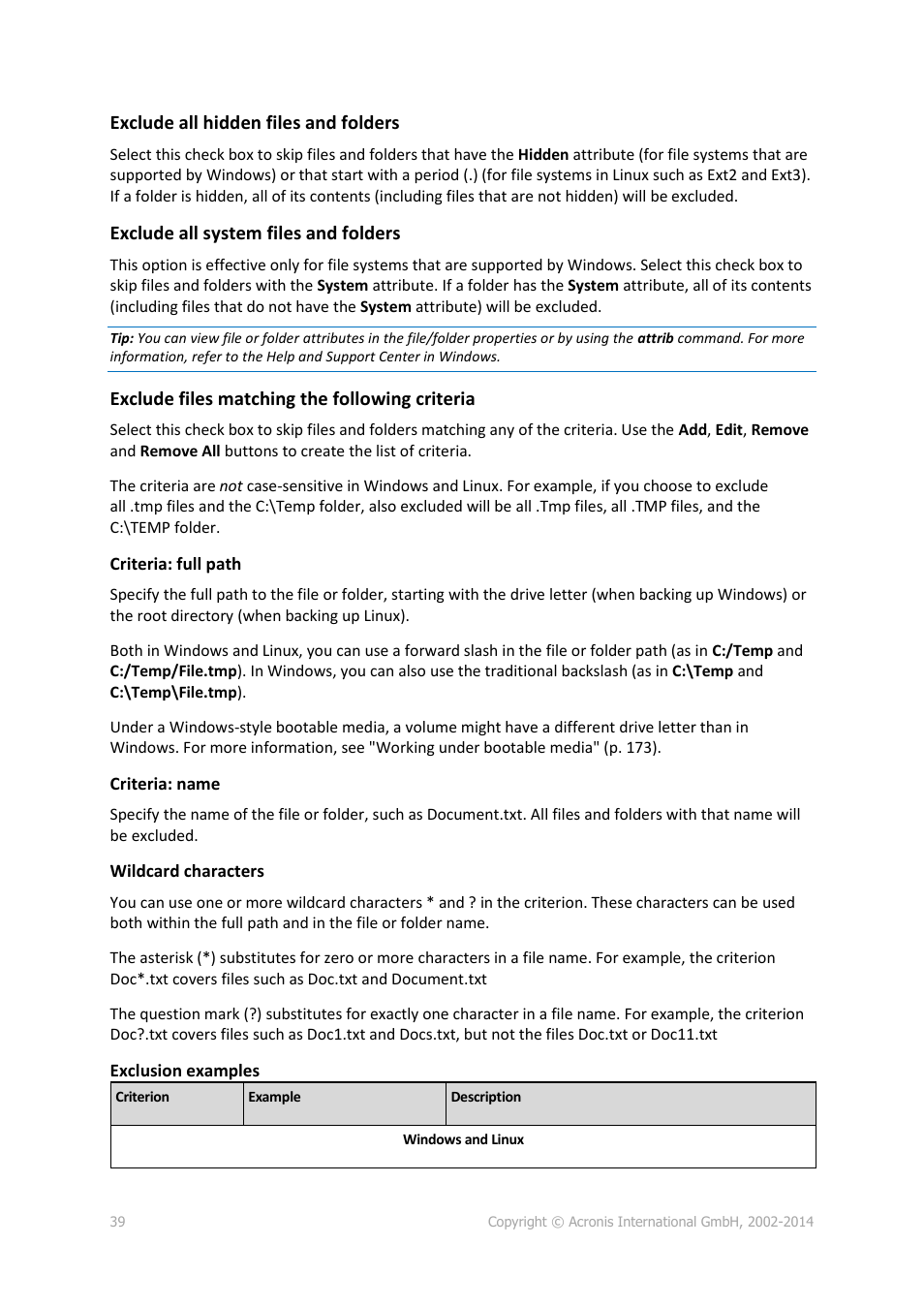 Acronis Backup for Windows Server - User Guide User Manual | Page 39 / 269