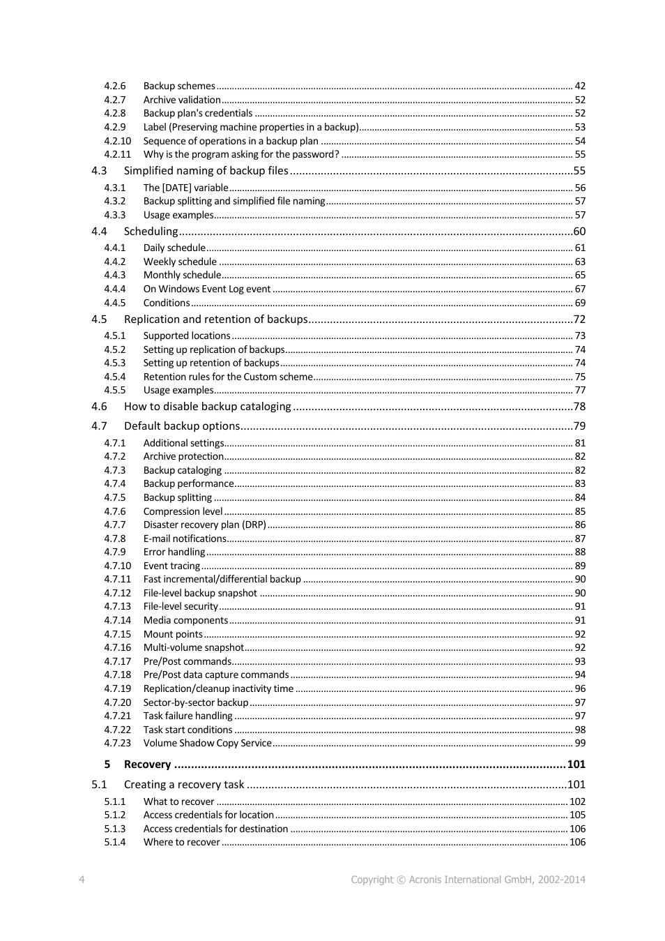 Acronis Backup for Windows Server - User Guide User Manual | Page 4 / 269