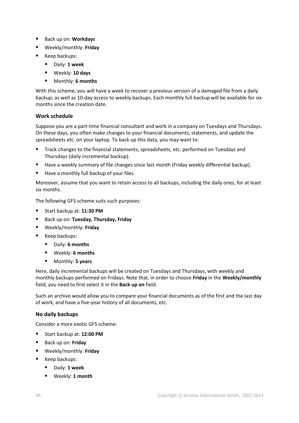 Acronis Backup for Windows Server - User Guide User Manual | Page 46 / 269