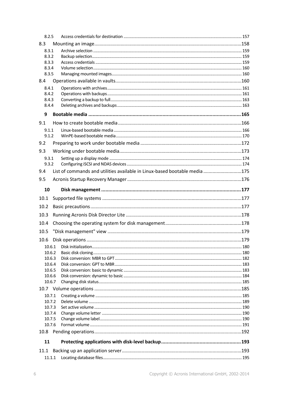Acronis Backup for Windows Server - User Guide User Manual | Page 6 / 269