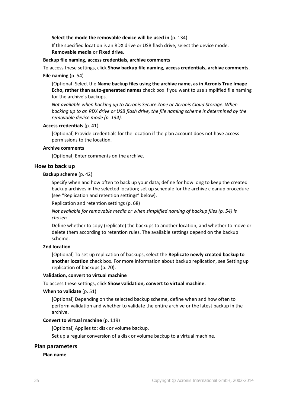 Acronis Backup for Linux Server - User Guide User Manual | Page 35 / 210
