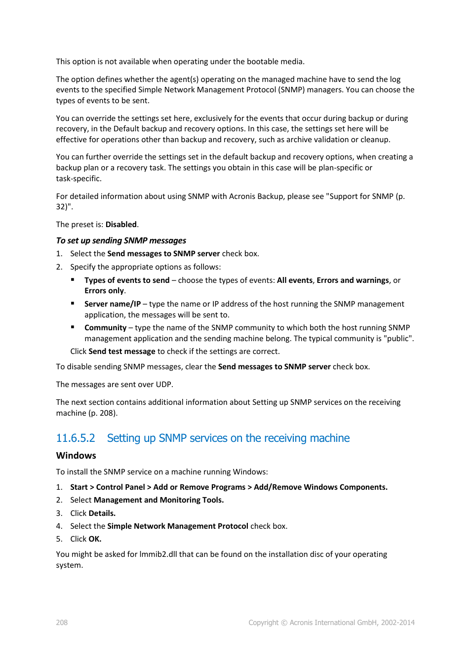Acronis Backup for PC - User Guide User Manual | Page 208 / 243