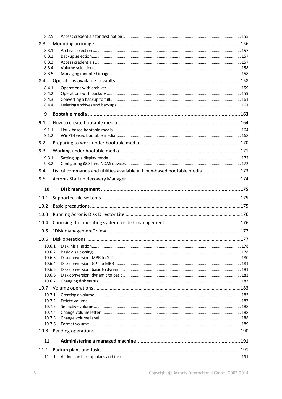 Acronis Backup for PC - User Guide User Manual | Page 6 / 243