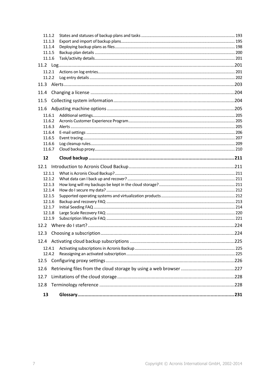Acronis Backup for PC - User Guide User Manual | Page 7 / 243