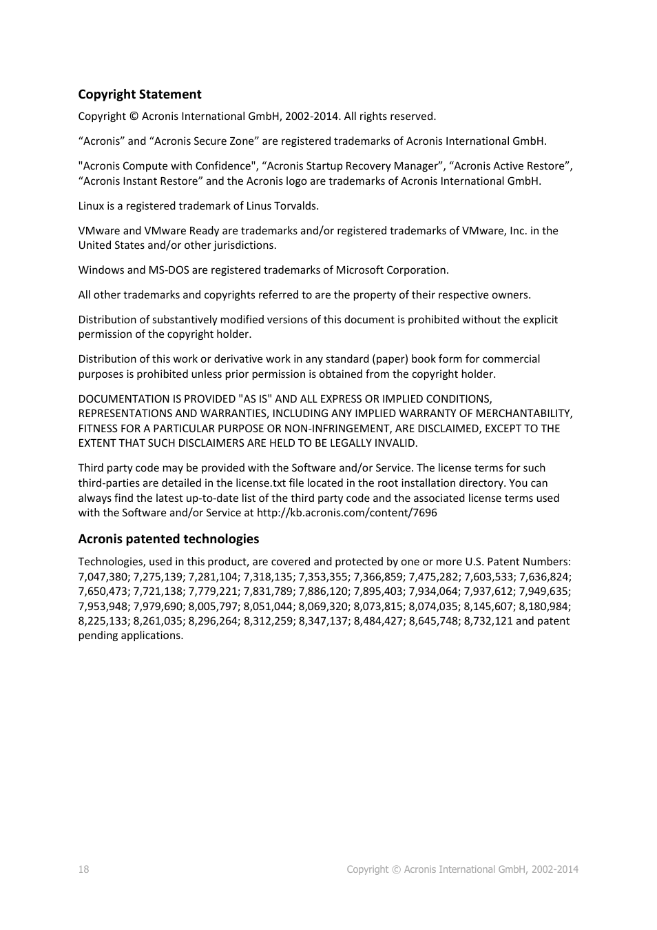 Acronis SharePoint Explorer - User Guide User Manual | Page 18 / 18