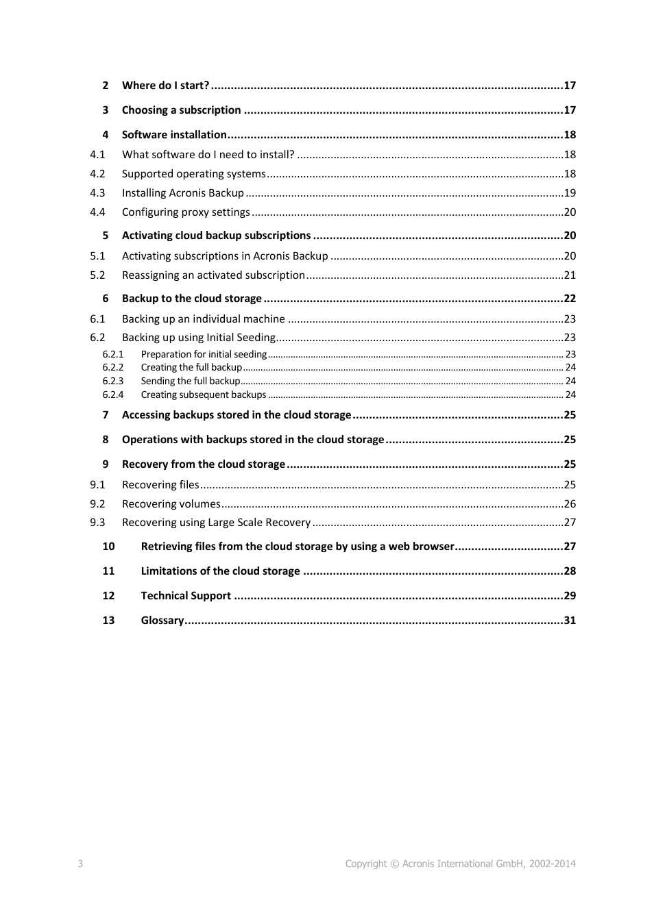 Acronis Backup Advanced (Cloud) - User Guide User Manual | Page 3 / 33