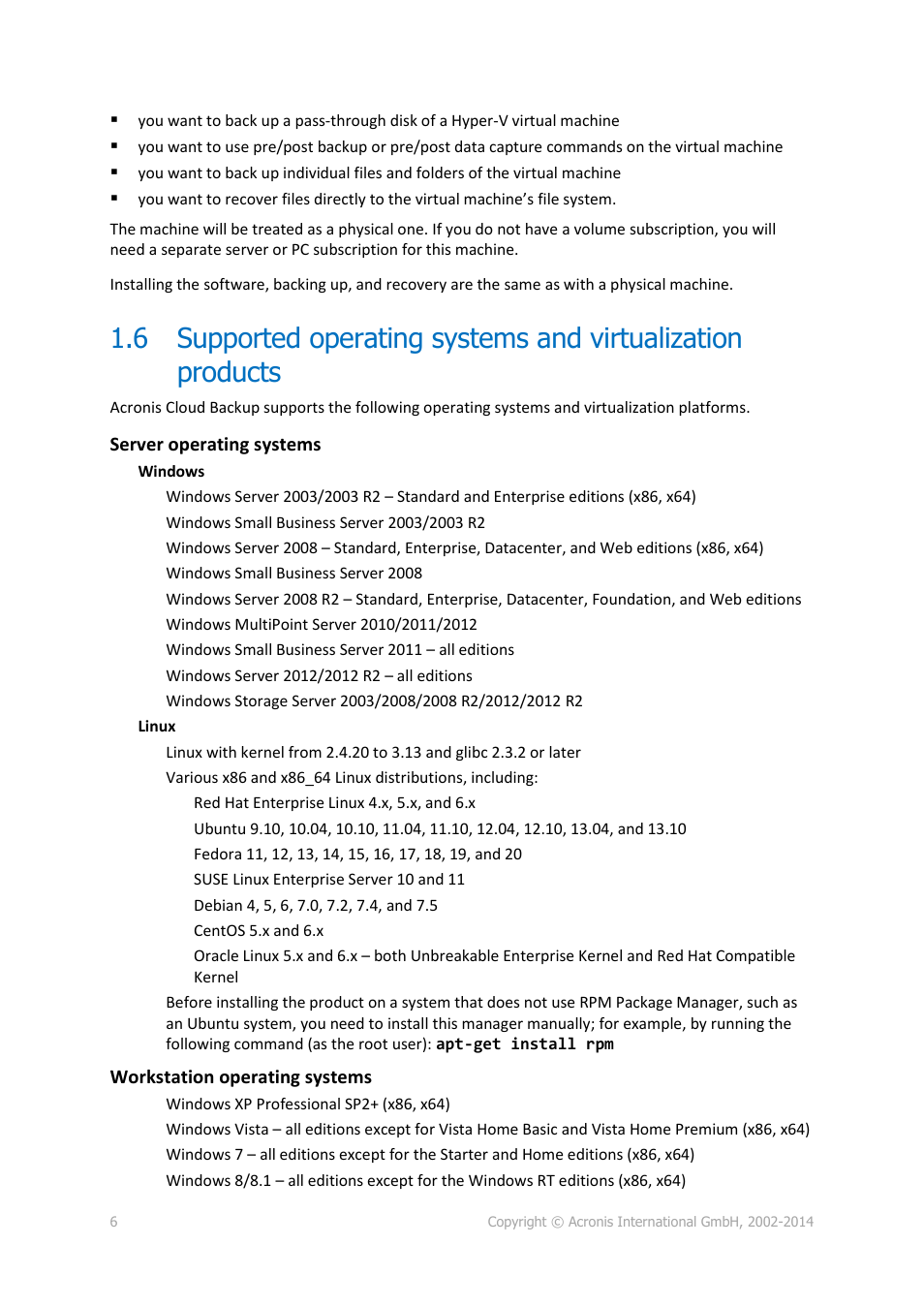 Acronis Backup Advanced (Cloud) - User Guide User Manual | Page 6 / 37