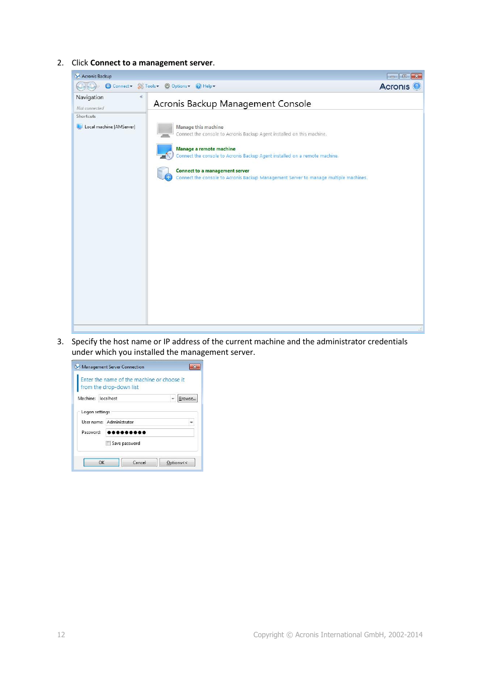Acronis Backup Advanced for vCloud - Quick Start Guide User Manual | Page 12 / 25