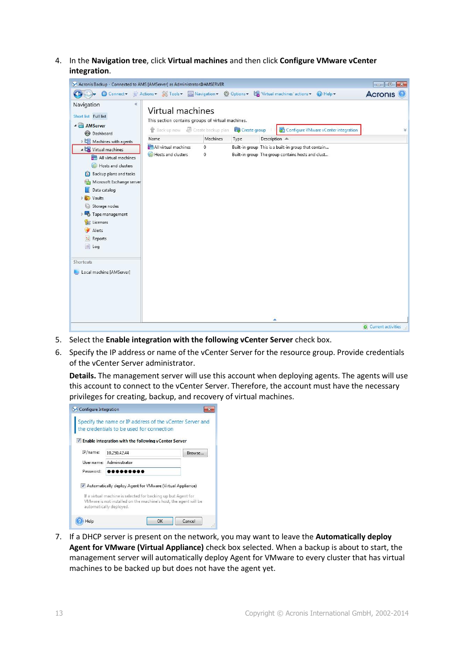 Acronis Backup Advanced for vCloud - Quick Start Guide User Manual | Page 13 / 25