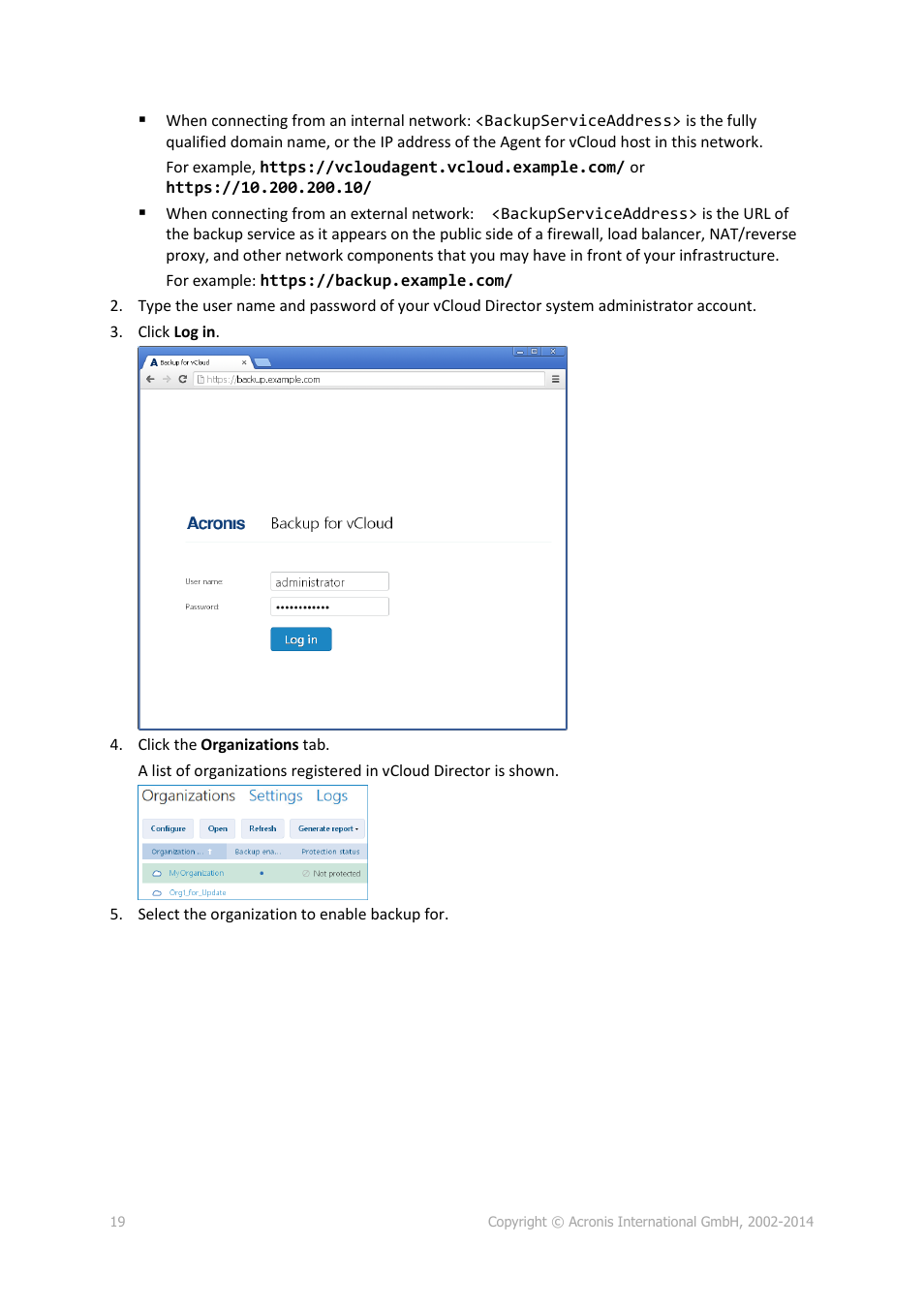 Acronis Backup Advanced for vCloud - Quick Start Guide User Manual | Page 19 / 25