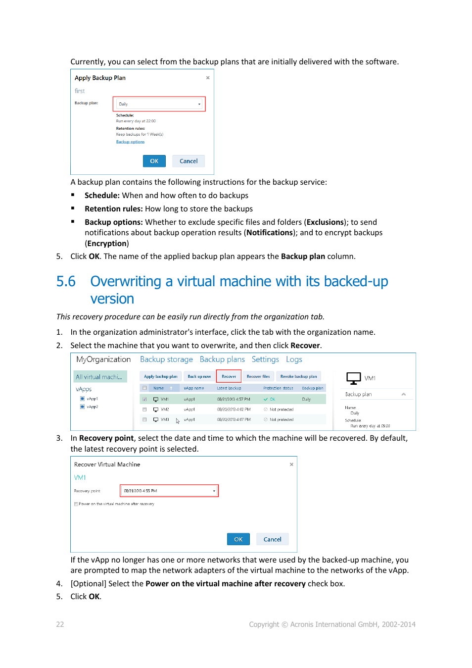 Acronis Backup Advanced for vCloud - Quick Start Guide User Manual | Page 22 / 25