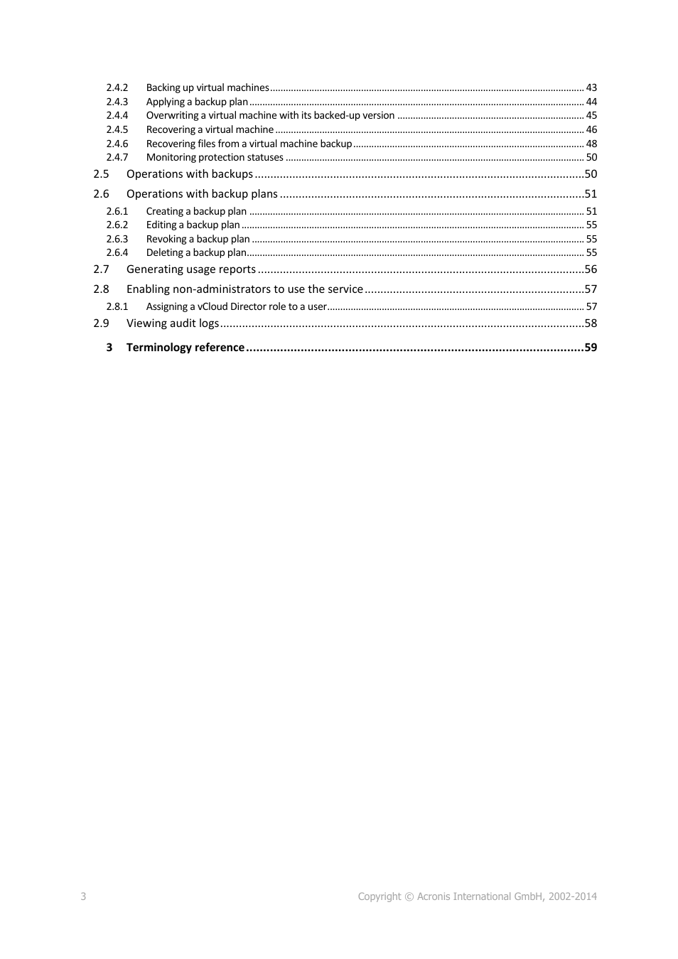 Acronis Backup Advanced for vCloud - Administrator's Guide User Manual | Page 3 / 61